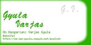 gyula varjas business card